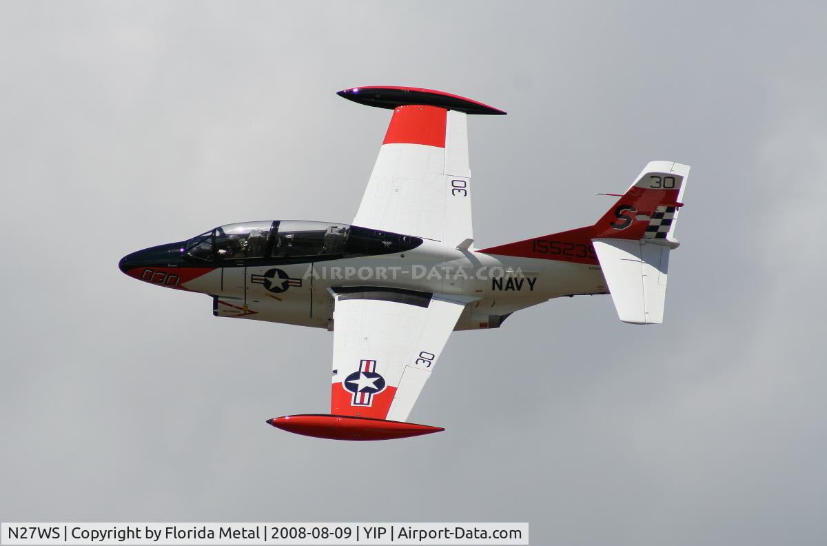 N27WS, North American T-2B Buckeye C/N 310-30, Collings Foundation T-2B Buckeye