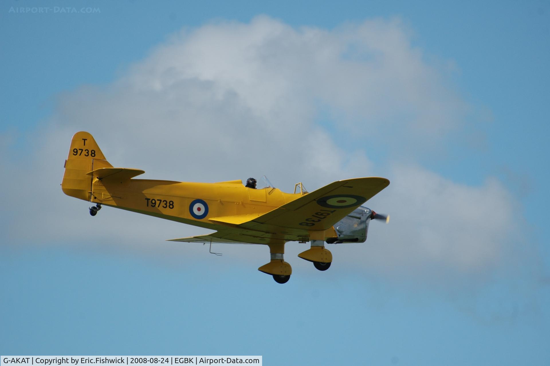 G-AKAT, 1940 Miles M14A Hawk Trainer 3 C/N 2005, 42. T9738 at Sywell Airshow 24 Aug 2008