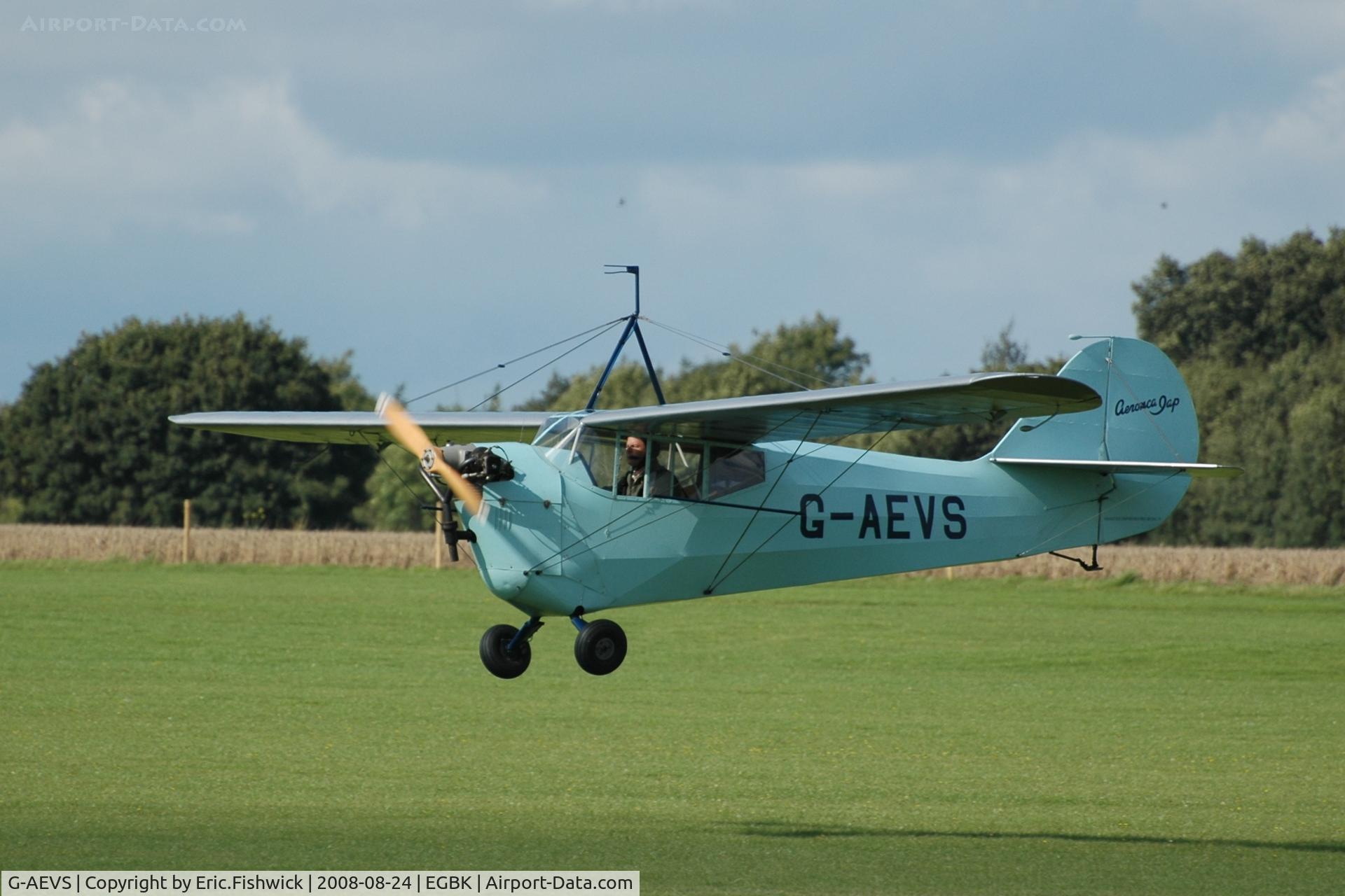G-AEVS, 1937 Aeronca 100 C/N AB114, 3. G-AEVS at Sywell Airshow 24 Aug 2008