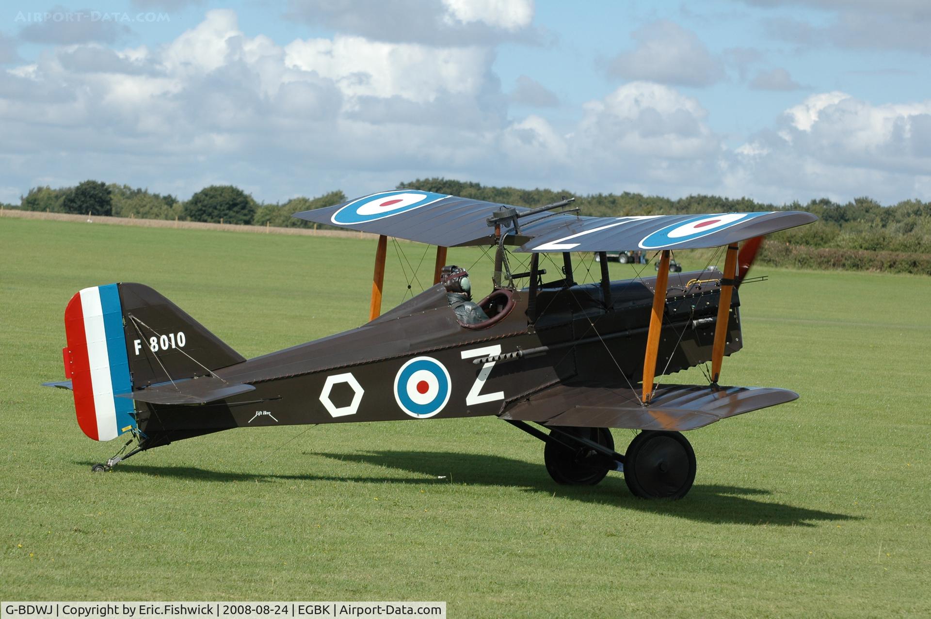 G-BDWJ, 1978 Royal Aircraft Factory SE-5A Replica C/N PFA 020-10034, 2. F8010 at Sywell Airshow 24 Aug 2008