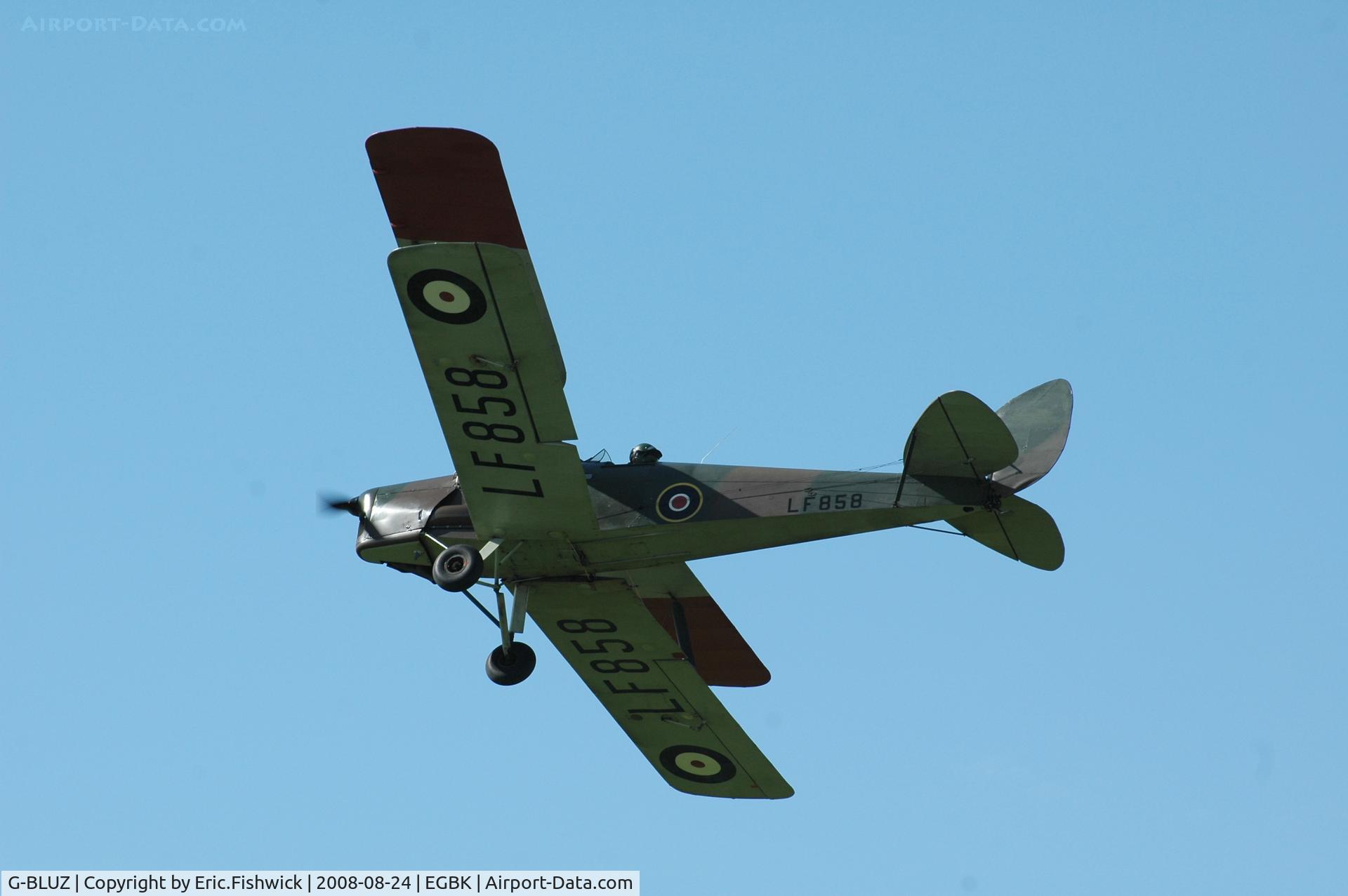 G-BLUZ, 1944 De Havilland DH.82B Queen Bee C/N 1435, 44. LF858  at Sywell Airshow 24 Aug 2008