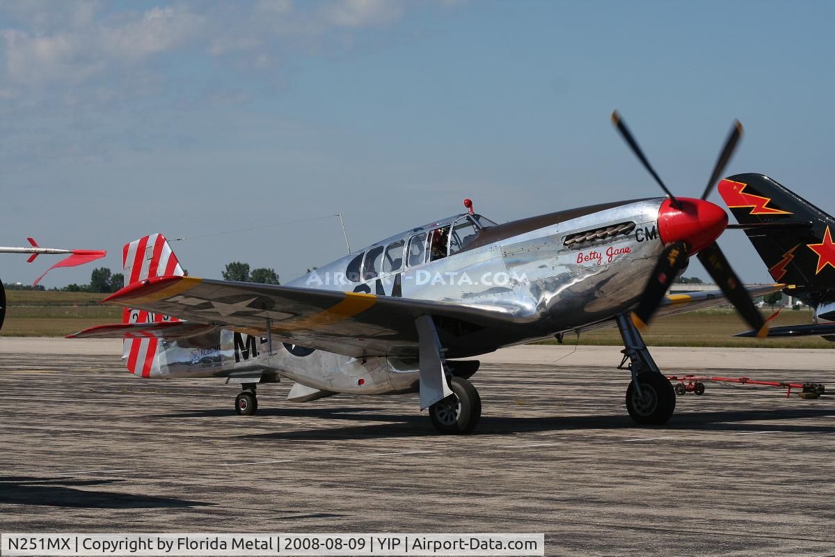 N251MX, 1943 North American P-51C-10 Mustang C/N 103-22730, P-51C Betty Jane
