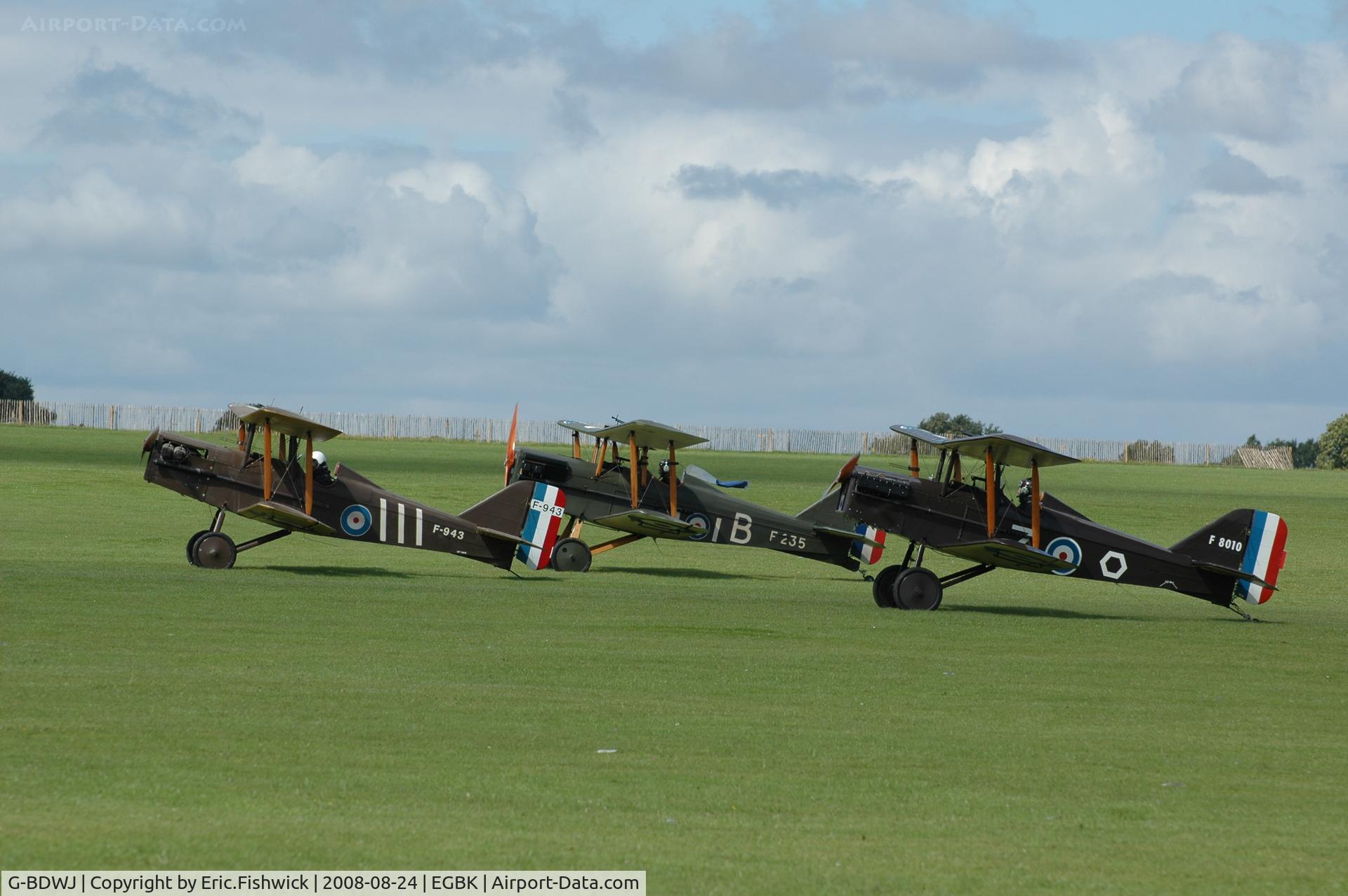 G-BDWJ, 1978 Royal Aircraft Factory SE-5A Replica C/N PFA 020-10034, 5. SE5As at Sywell Airshow 24 Aug 2008
