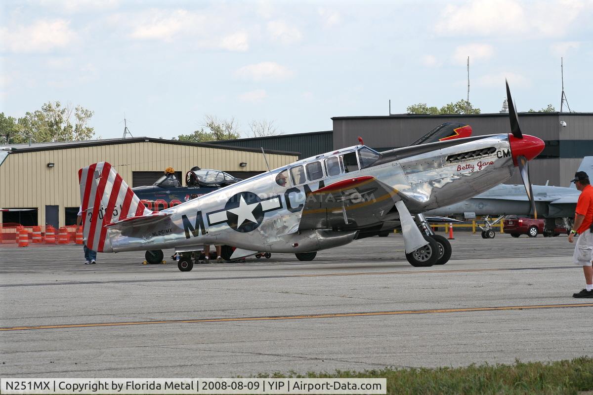 N251MX, 1943 North American P-51C-10 Mustang C/N 103-22730, P-51C Betty Jane