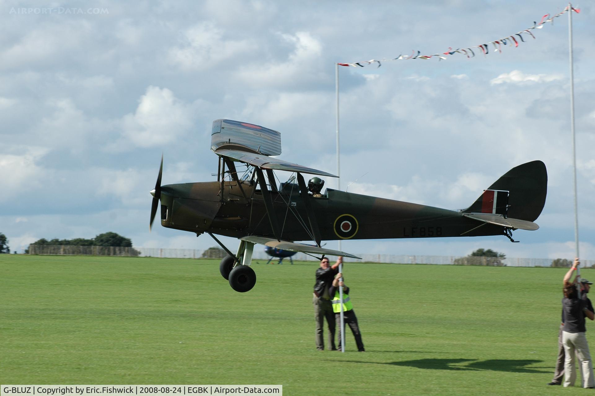 G-BLUZ, 1944 De Havilland DH.82B Queen Bee C/N 1435, 45. LF858 'Barnstorming' at Sywell Airshow 24 Aug 2008