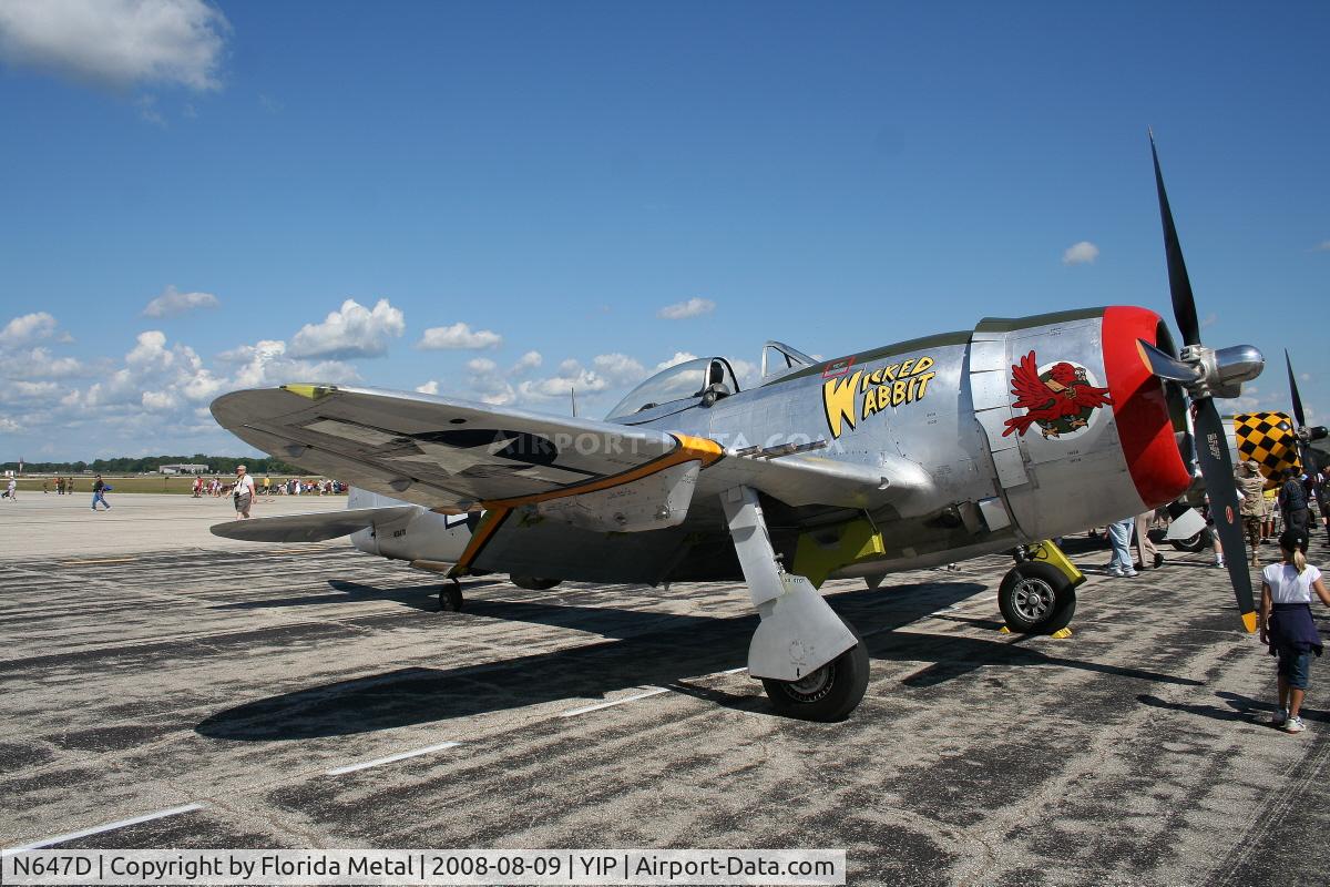 N647D, 1944 Republic P-47D Thunderbolt C/N 8955583, P-47D Wicked Wabbit