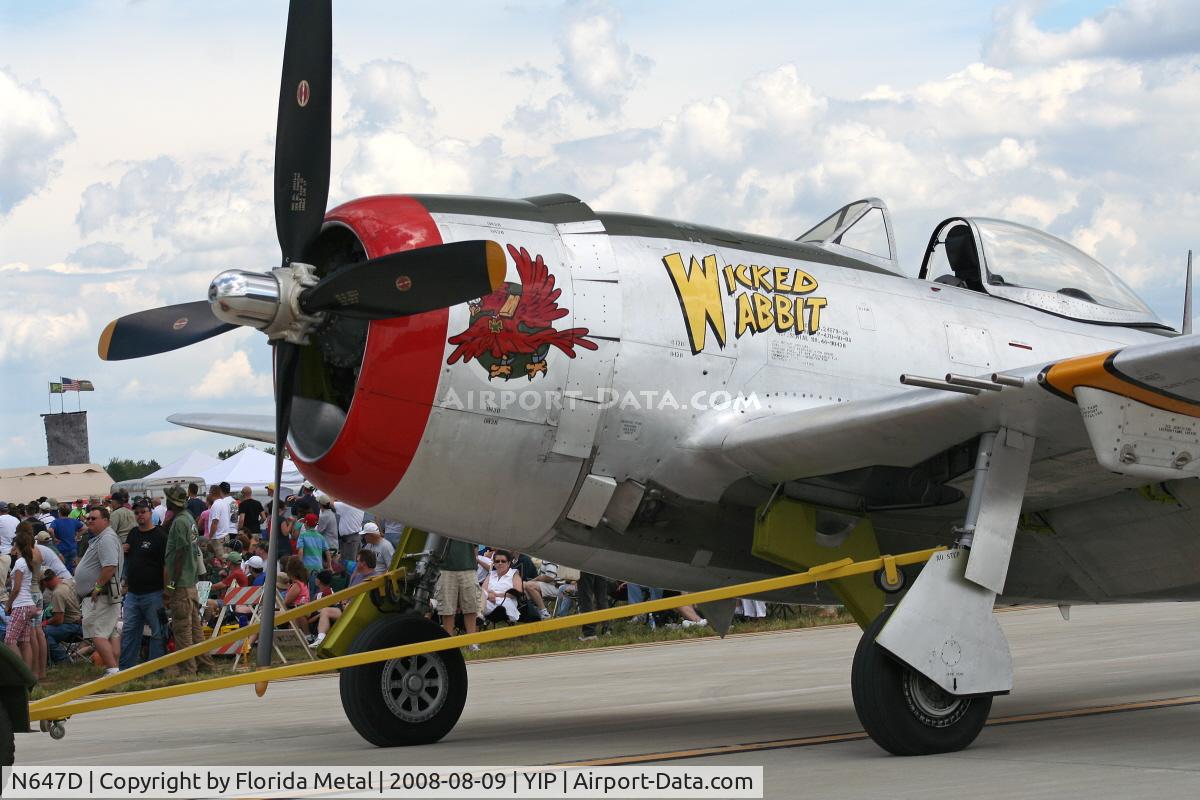 N647D, 1944 Republic P-47D Thunderbolt C/N 8955583, P-47D Wicked Wabbit