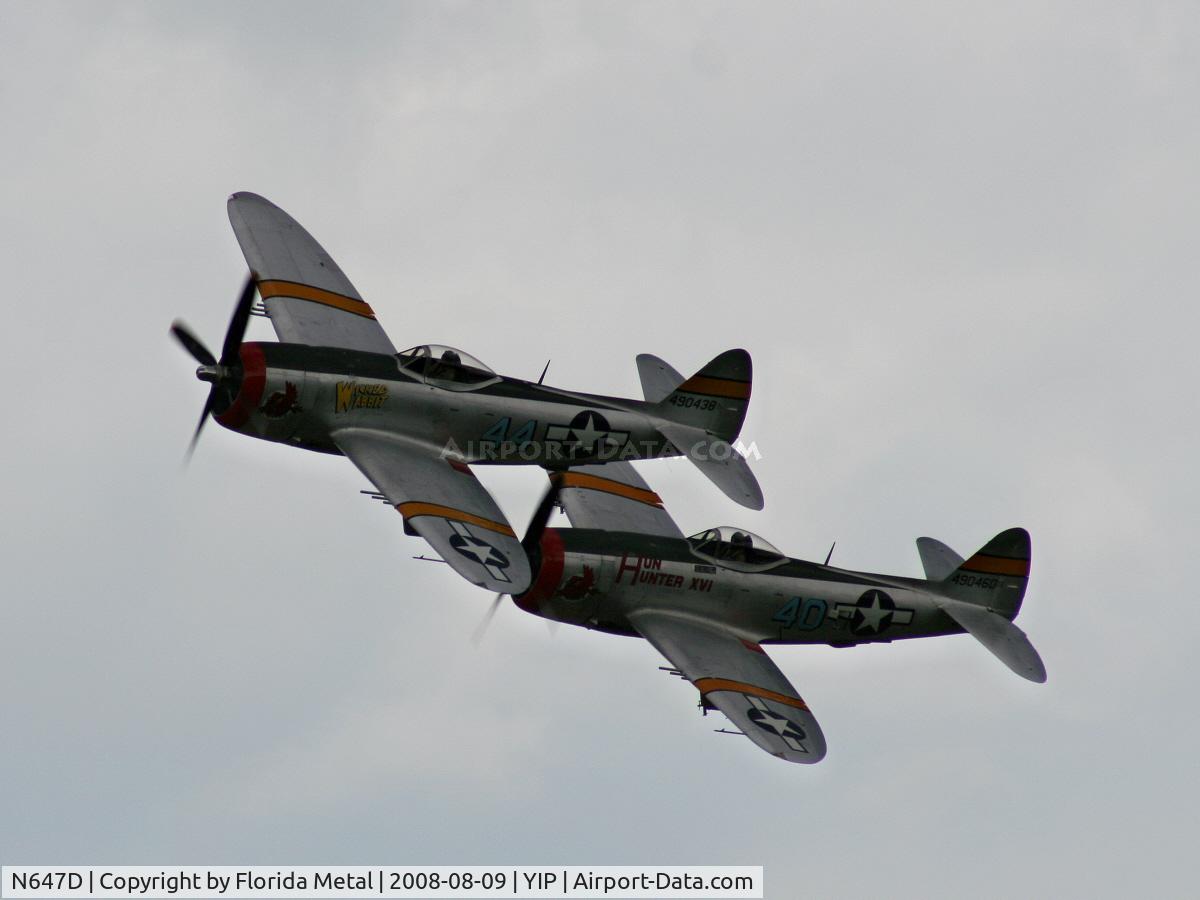 N647D, 1944 Republic P-47D Thunderbolt C/N 8955583, P-47D Wicked Wabbit