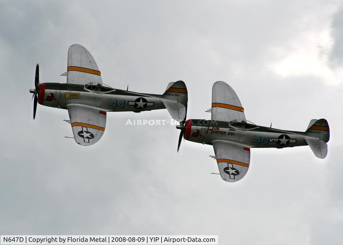 N647D, 1944 Republic P-47D Thunderbolt C/N 8955583, P-47D Wicked Wabbit