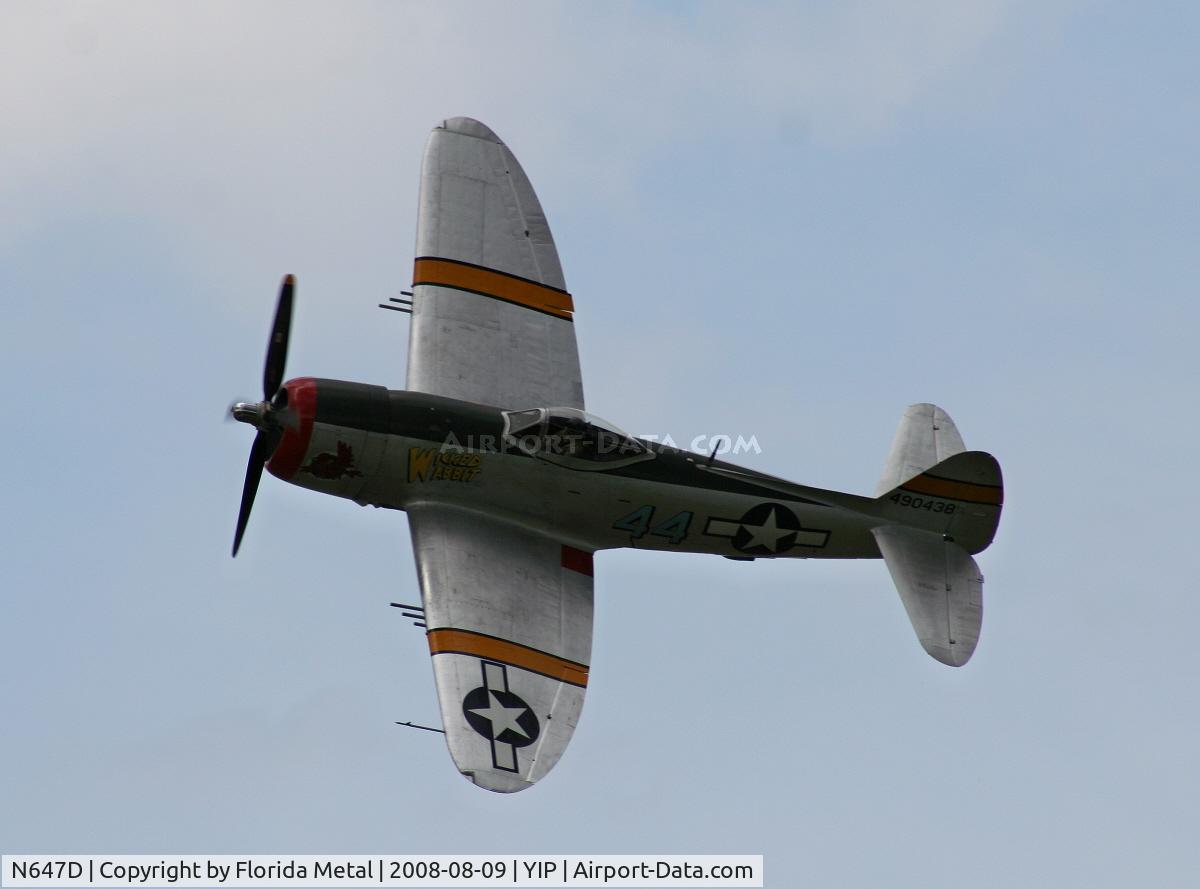 N647D, 1944 Republic P-47D Thunderbolt C/N 8955583, P-47D Wicked Wabbit