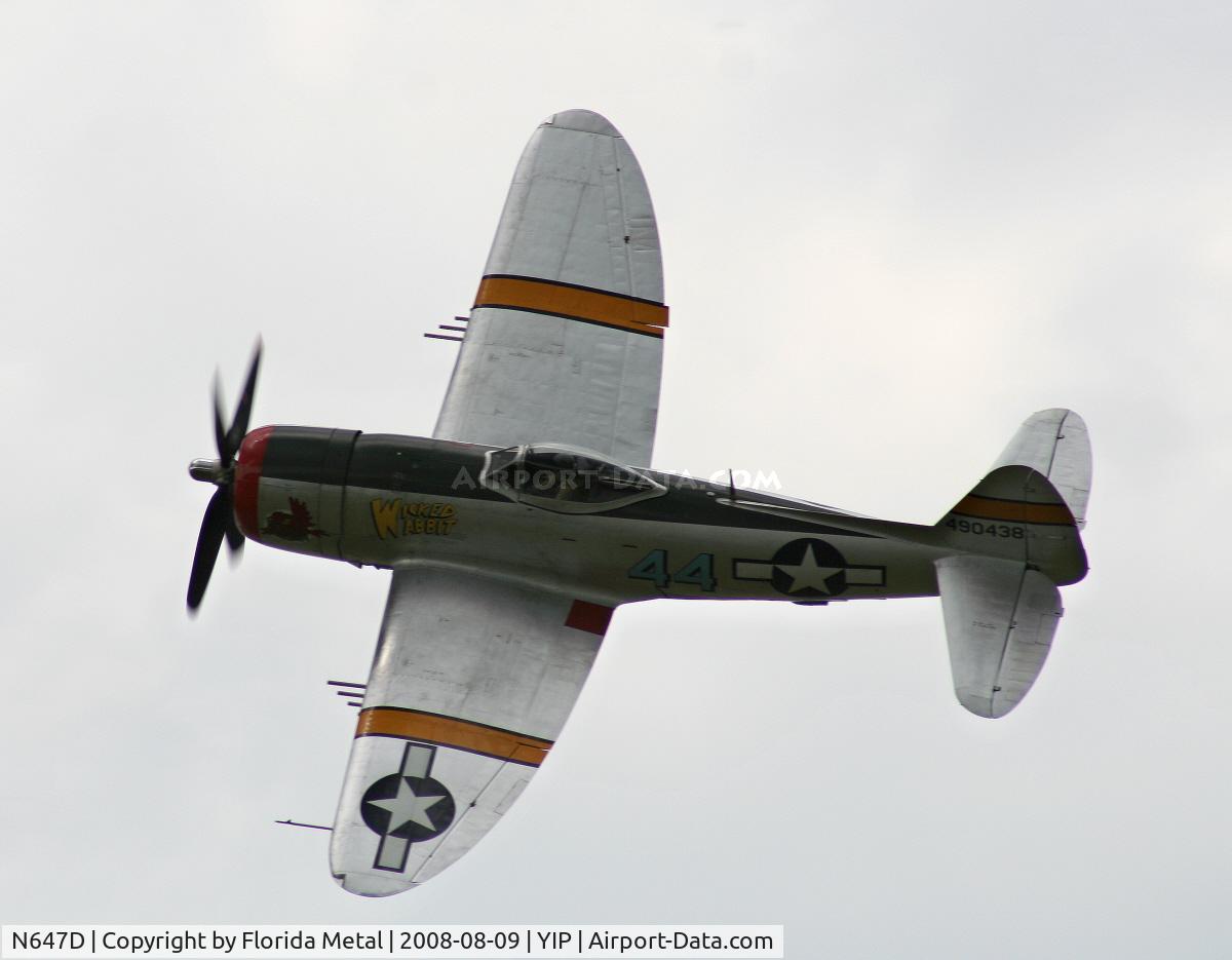 N647D, 1944 Republic P-47D Thunderbolt C/N 8955583, P-47D Wicked Wabbit