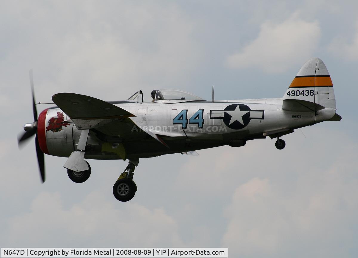 N647D, 1944 Republic P-47D Thunderbolt C/N 8955583, P-47D Wicked Wabbit