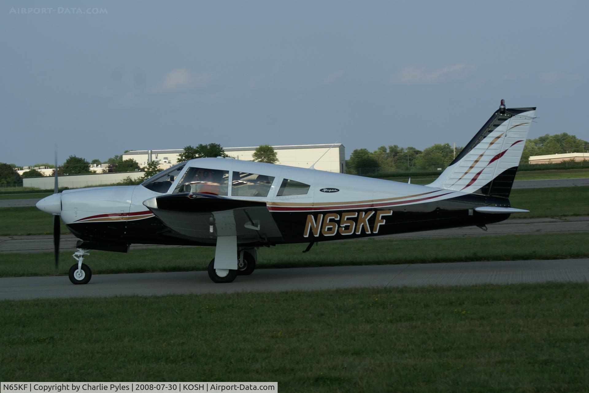 N65KF, 1968 Piper PA-28R-180 Cherokee Arrow C/N 28R-30906, Departing Runway 18L at Airventure 2008