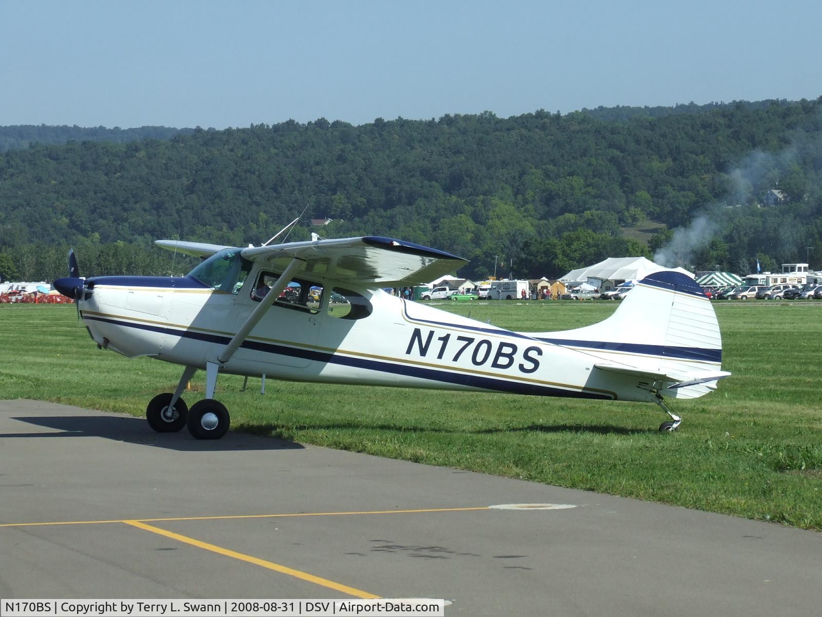 N170BS, 1954 Cessna 170B C/N 26214, Parked at Fly-in-Breakfast in Dansville, NY