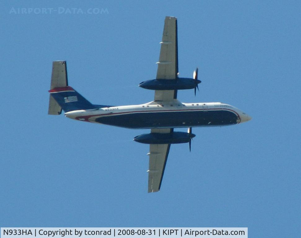N933HA, Boeing DHC-8-102 C/N 134, departing KIPT over my parent's house