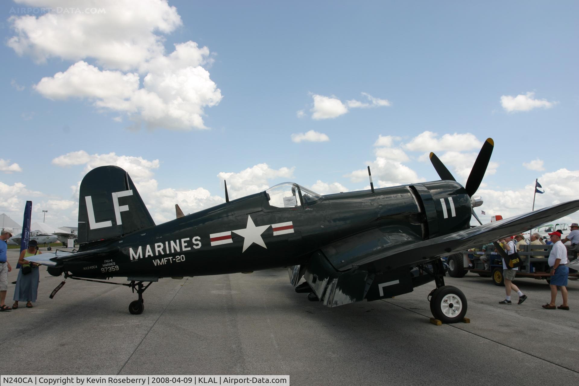 N240CA, 1945 Vought F4U-4 Corsair C/N 9513, Sun-n-Fun 2008