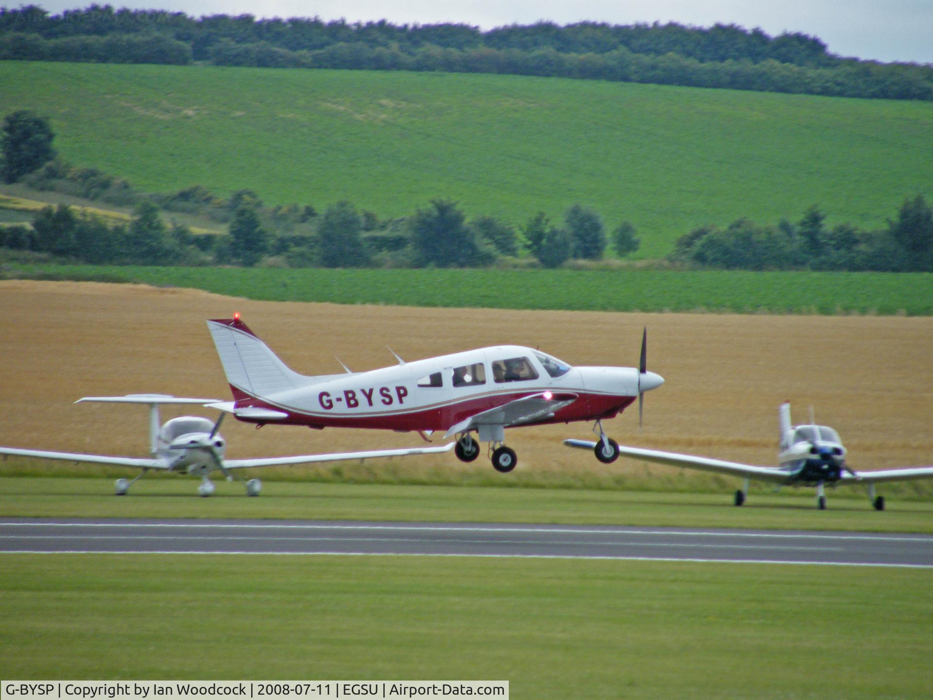 G-BYSP, 1985 Piper PA-28-181 Cherokee Archer II C/N 28-8590047, Piper PA-28-181/Landing at Duxford