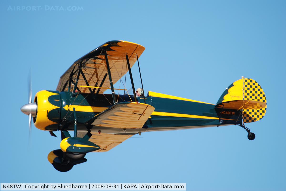N48TW, 2003 WACO Taperwing T-10 Replica C/N 2501, On final approach to 17L.