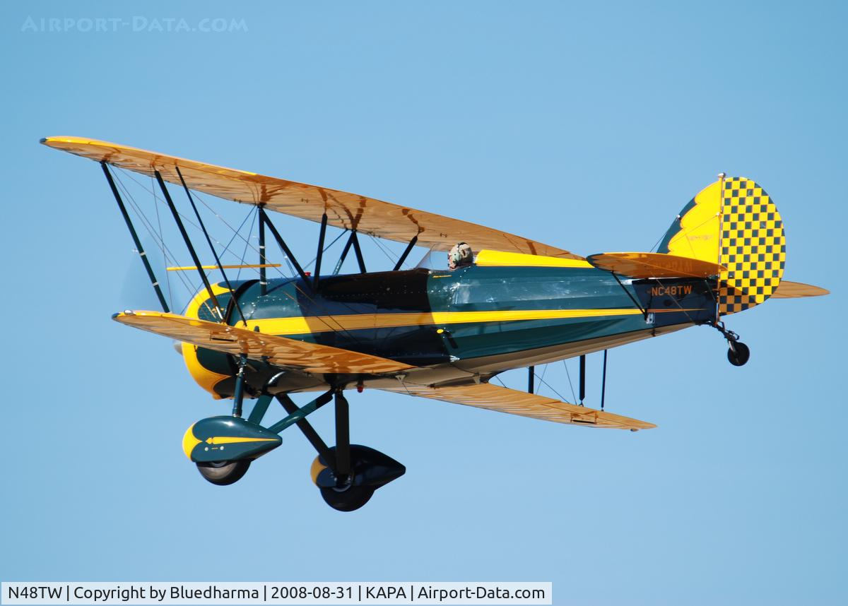 N48TW, 2003 WACO Taperwing T-10 Replica C/N 2501, On final approach to 17L.