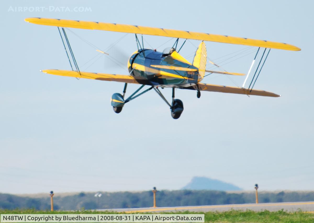 N48TW, 2003 WACO Taperwing T-10 Replica C/N 2501, On final approach to 17L.