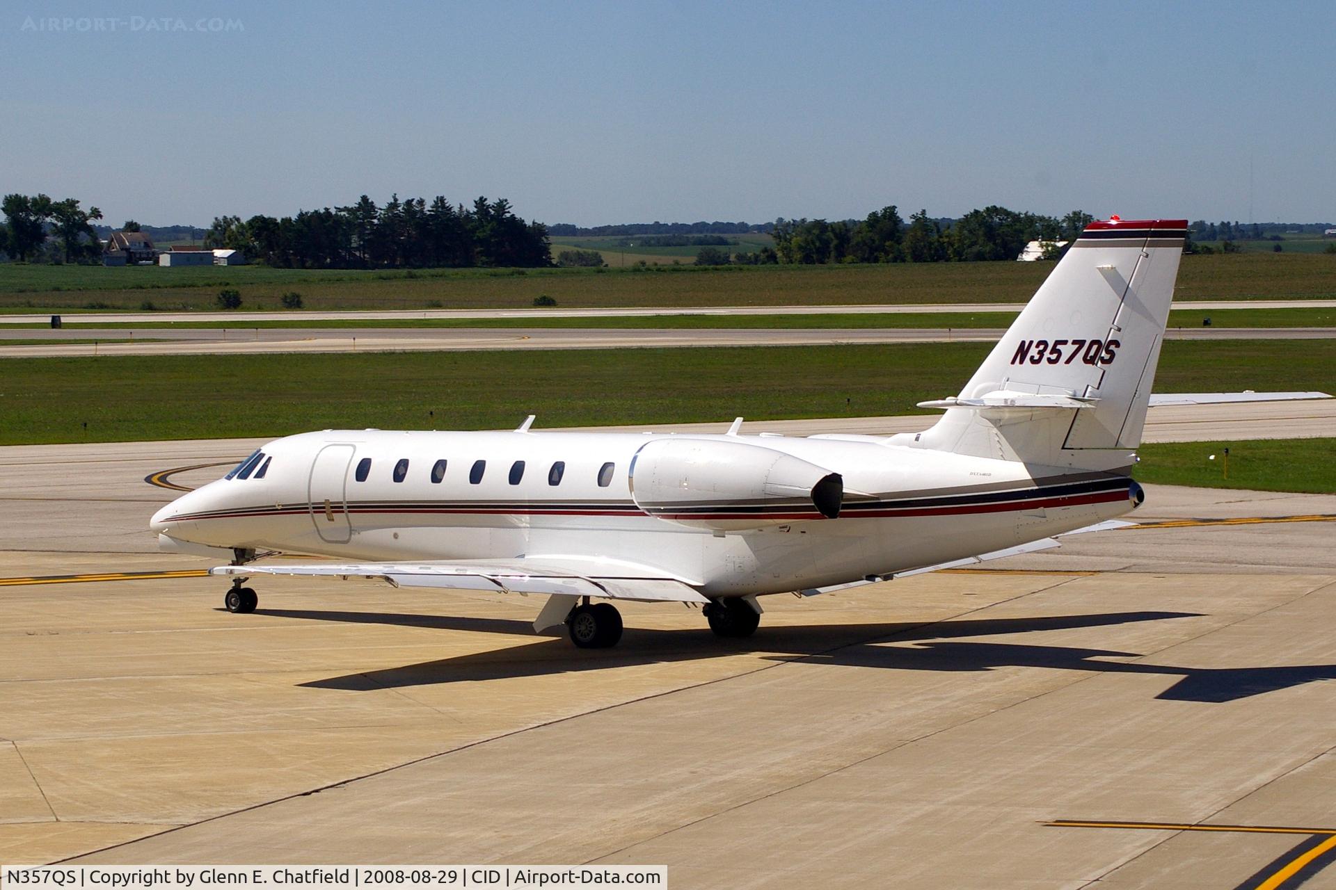 N357QS, 2007 Cessna 680 Citation Sovereign C/N 680-0155, Taxiing to Runway 27 for departure.