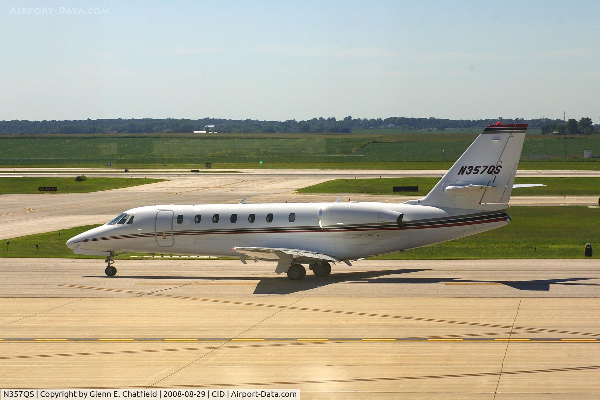 N357QS, 2007 Cessna 680 Citation Sovereign C/N 680-0155, Taxiing to Runway 27 for departure.