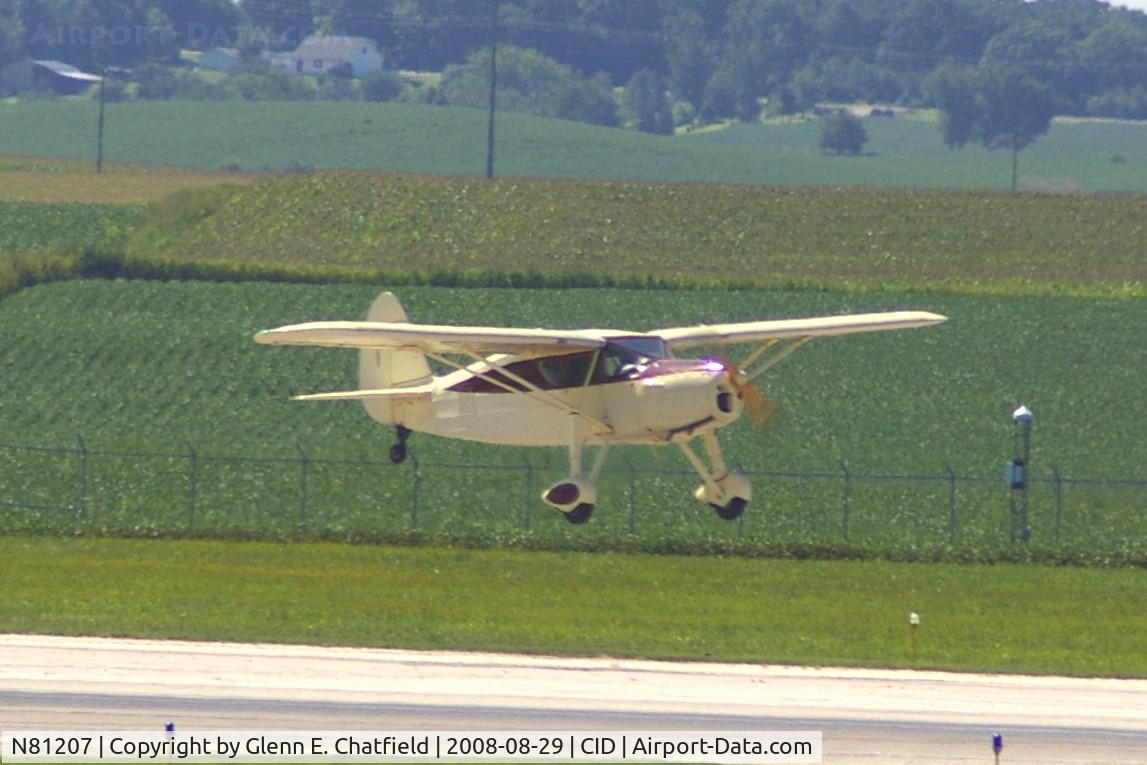 N81207, 1946 Fairchild 24R-46A C/N R46-108, Departing runway 31 after touch and go
