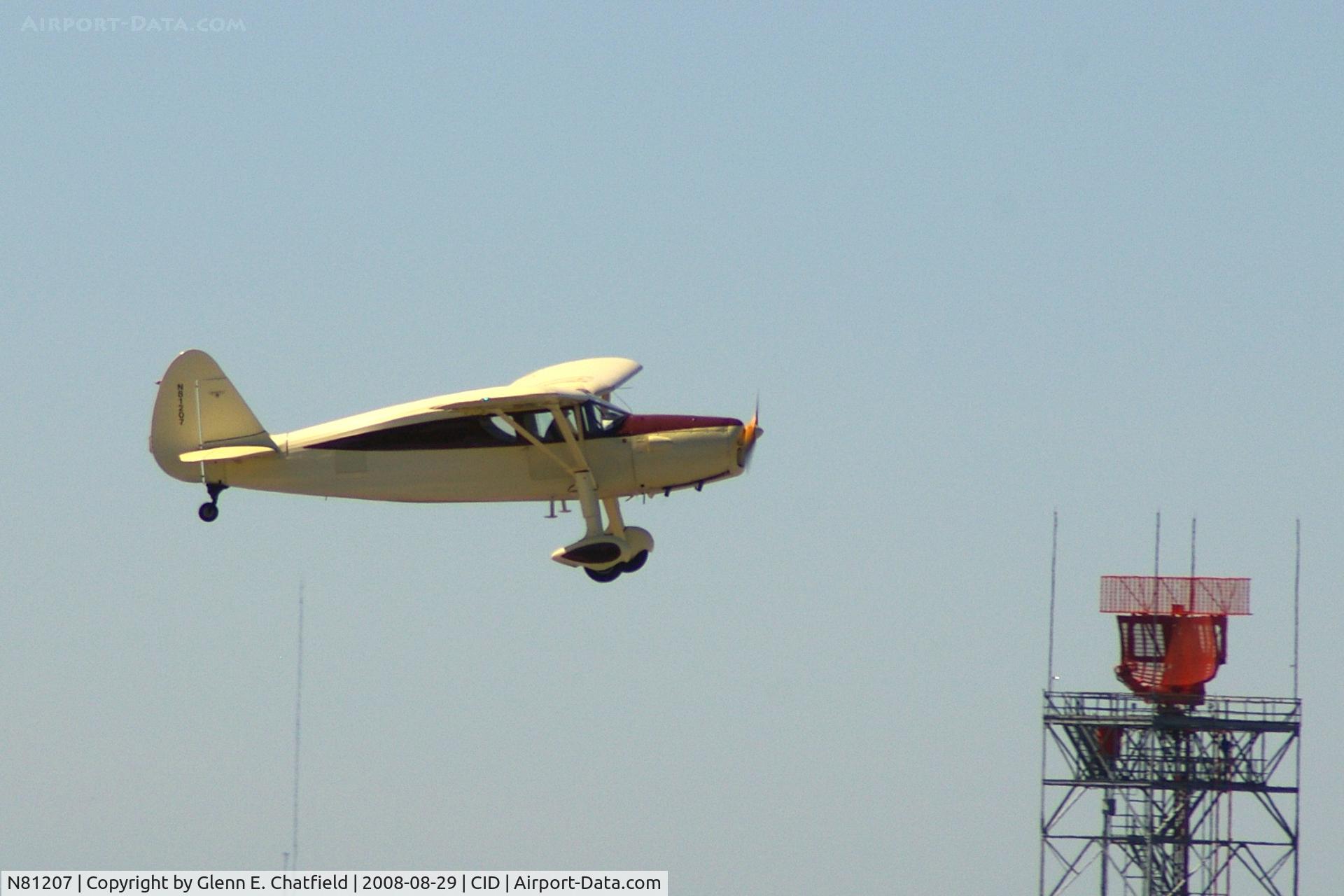 N81207, 1946 Fairchild 24R-46A C/N R46-108, Departing runway 31 after touch and go