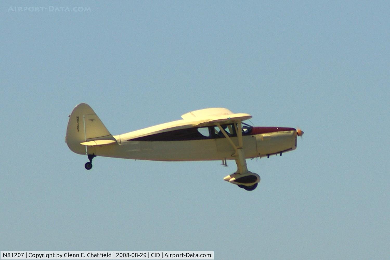 N81207, 1946 Fairchild 24R-46A C/N R46-108, Departing runway 31 after touch and go