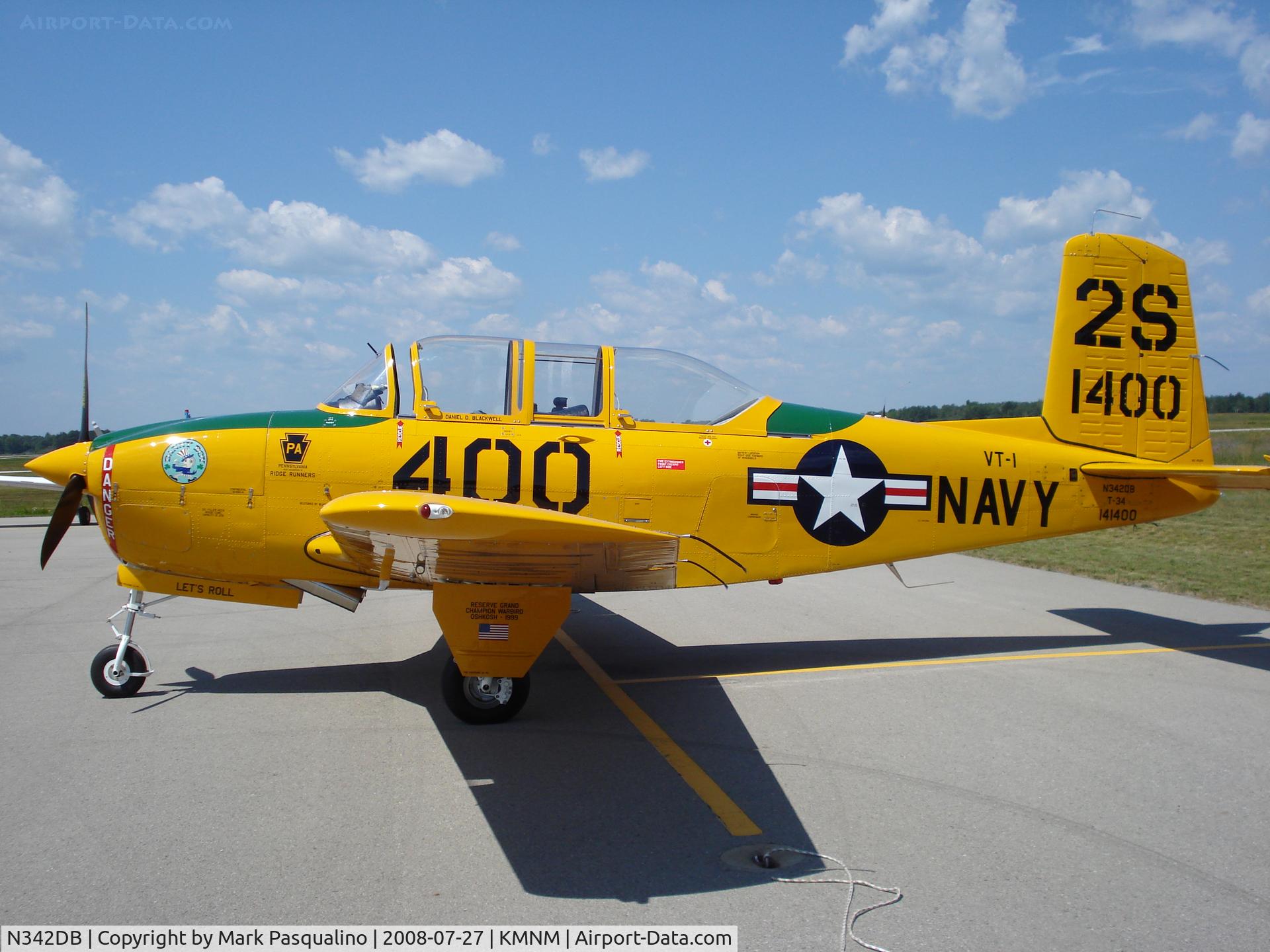 N342DB, 1999 Beech T-34A Mentor Mentor C/N G-107, Beech T-34A
