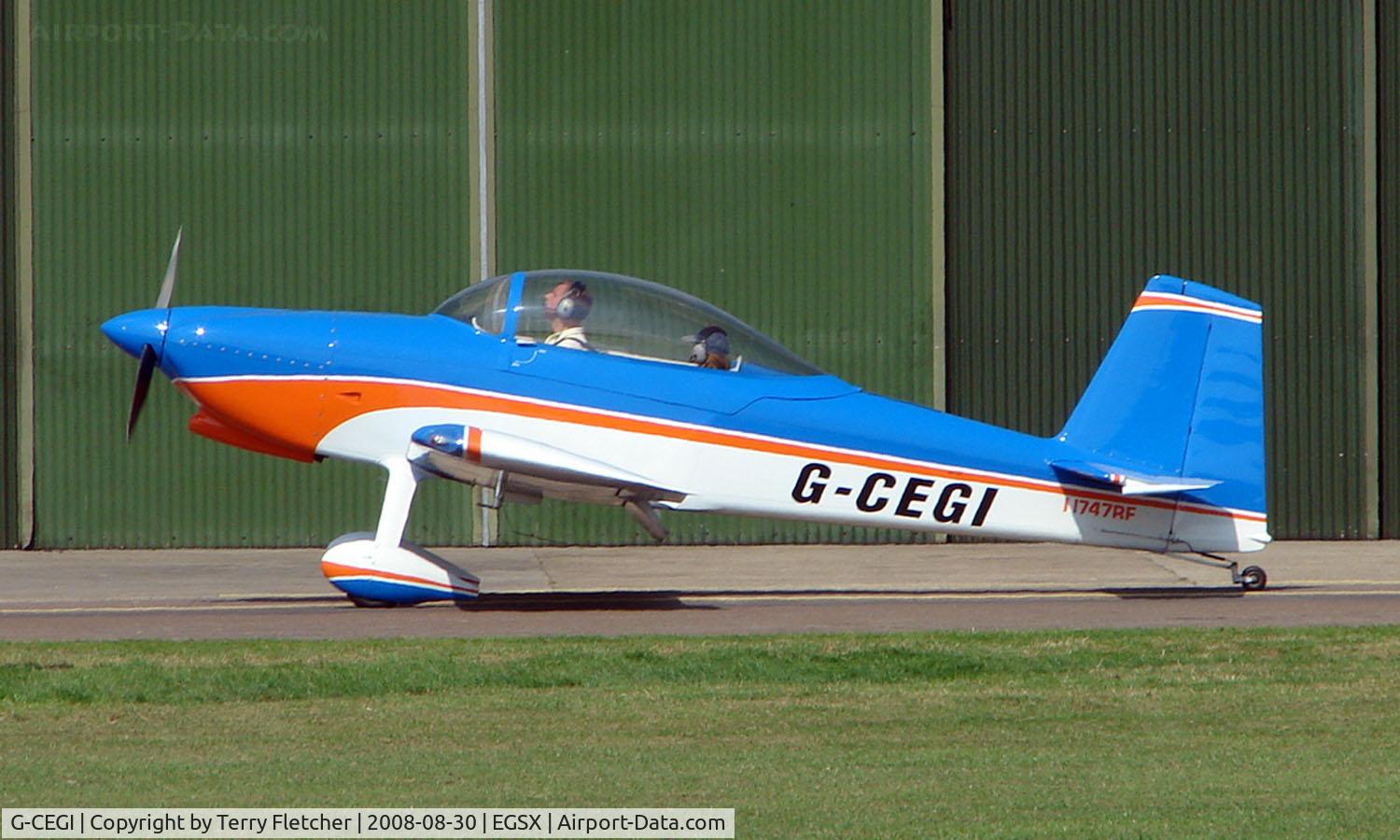 G-CEGI, 2003 Van's RV-8 C/N 81480, Participant in the 2008 RV Fly-in at North Weald Uk