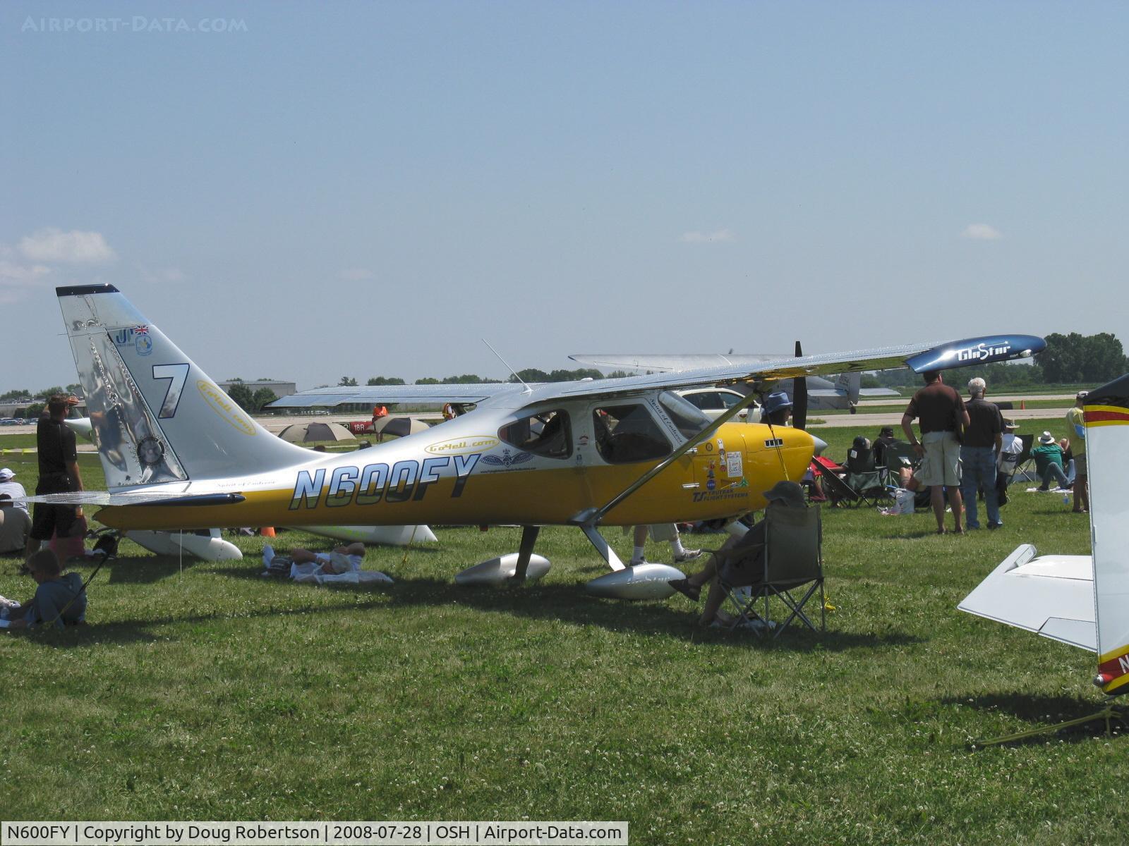 N600FY, 2003 Stoddard-Hamilton GlaStar C/N 5376, 2003 Wood GLASTAR 'GOOFY', Aero Sport Power IO-320, Holder of 101 ratified FAI World records-44 are retired (cannot be beaten) 377 total records in 3 years. See http:/records.fai.org/data?p=6298 & www.fourcornersflight.org