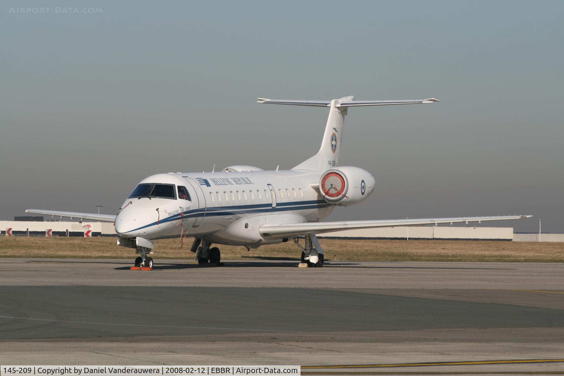145-209, 1999 Embraer ERJ-135LR (EMB-135LR) C/N 145209, parked on General Aviation apron (Abelag)