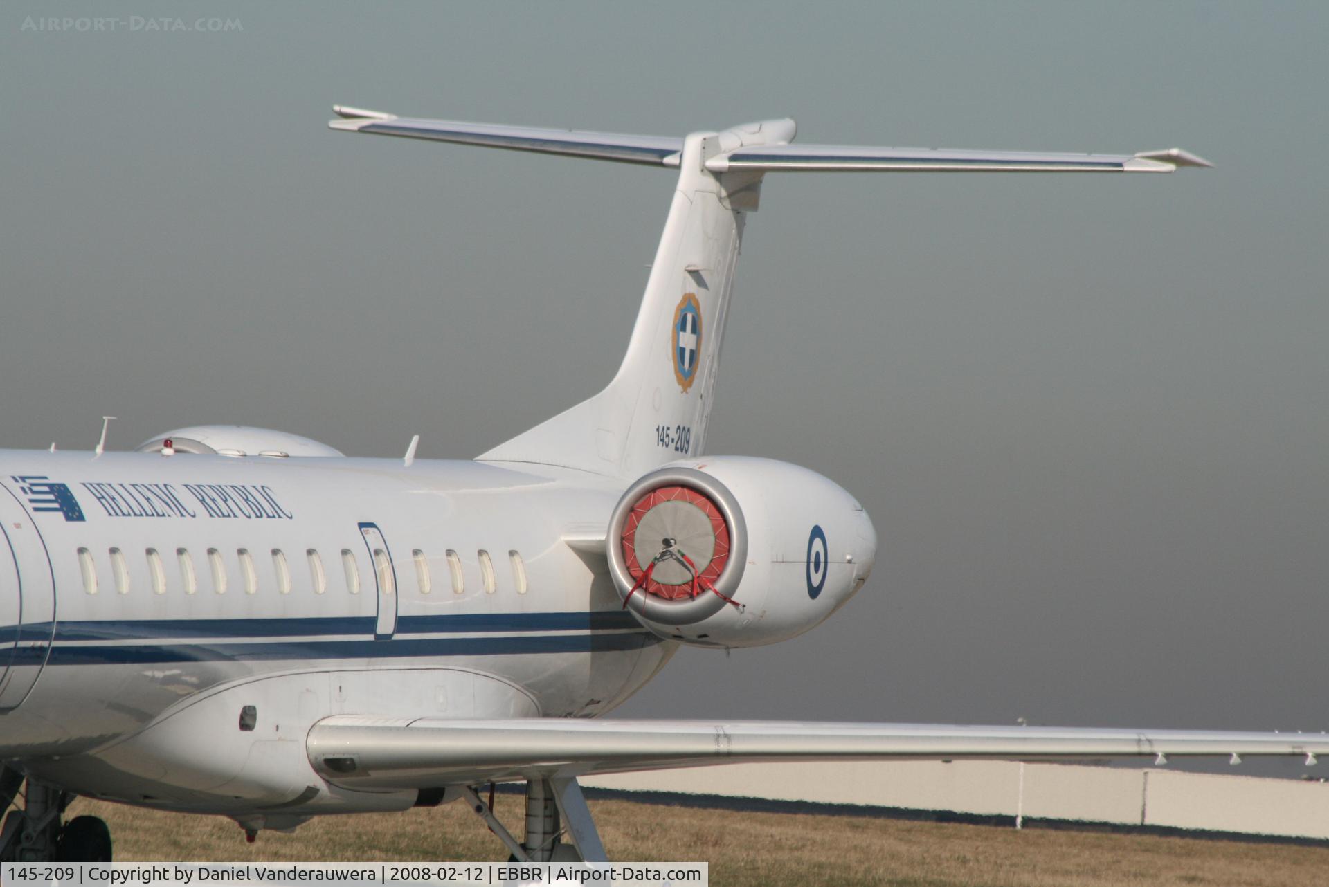 145-209, 1999 Embraer ERJ-135LR (EMB-135LR) C/N 145209, parked on General Aviation apron (Abelag)