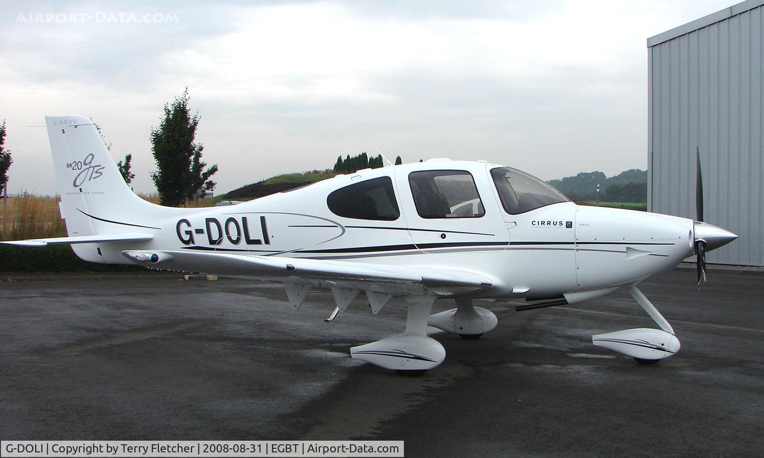 G-DOLI, 2008 Cirrus SR20 G3 GTS C/N 2009, New Cirrus 20 outside the UK dealers at Turweston