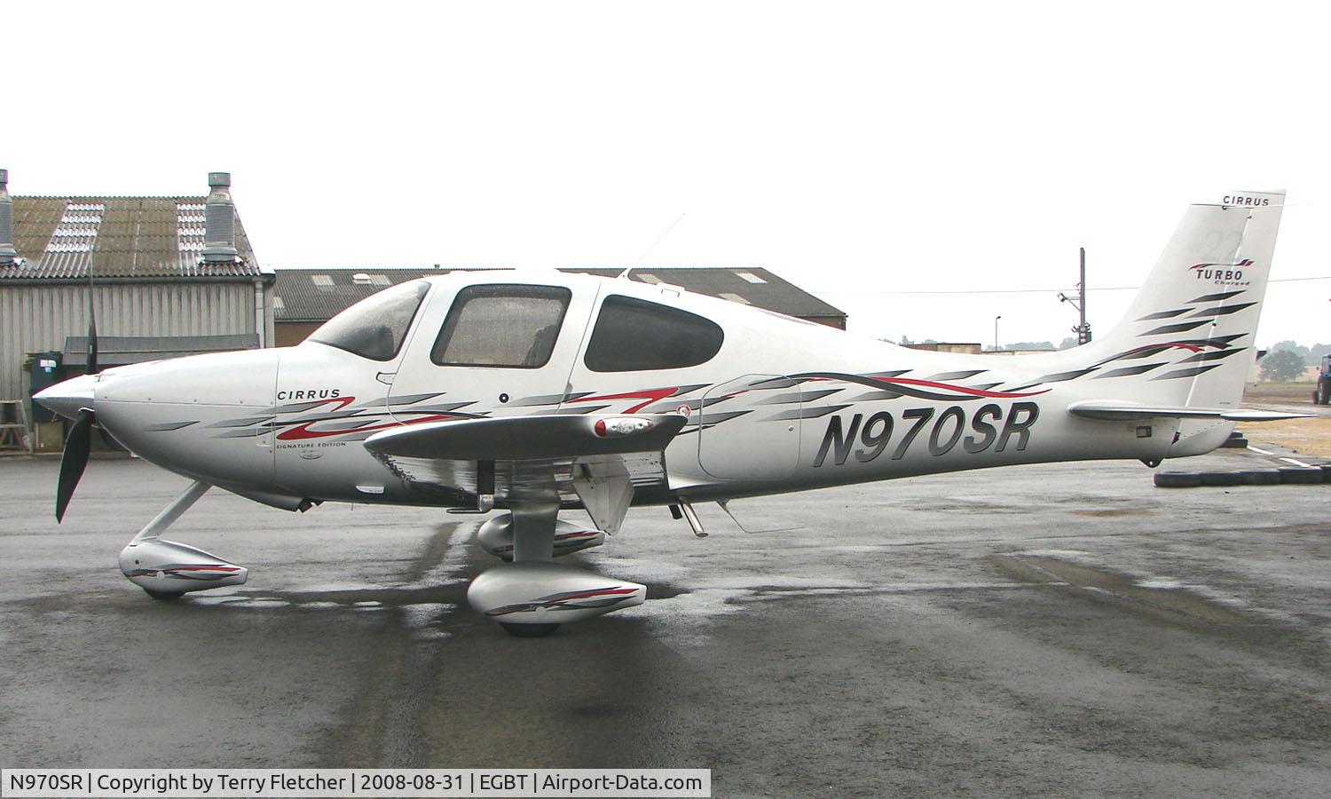 N970SR, 2006 Cirrus SR22 C/N 2285, New Cirrus SR22 outside UK dealers at Turweston