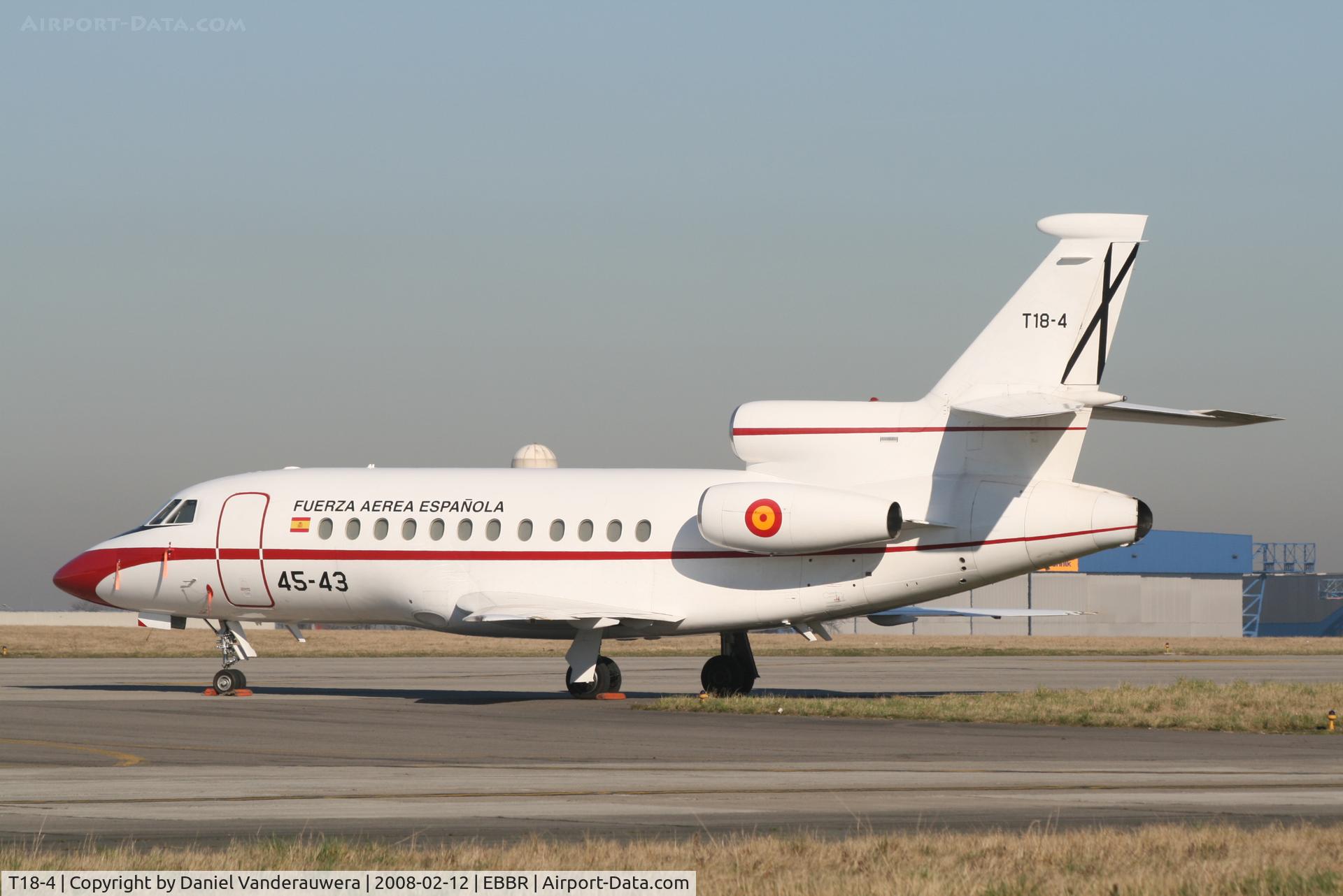 T18-4, 1989 Dassault Falcon 900B C/N 74, parked on General Aviation apron (Abelag)