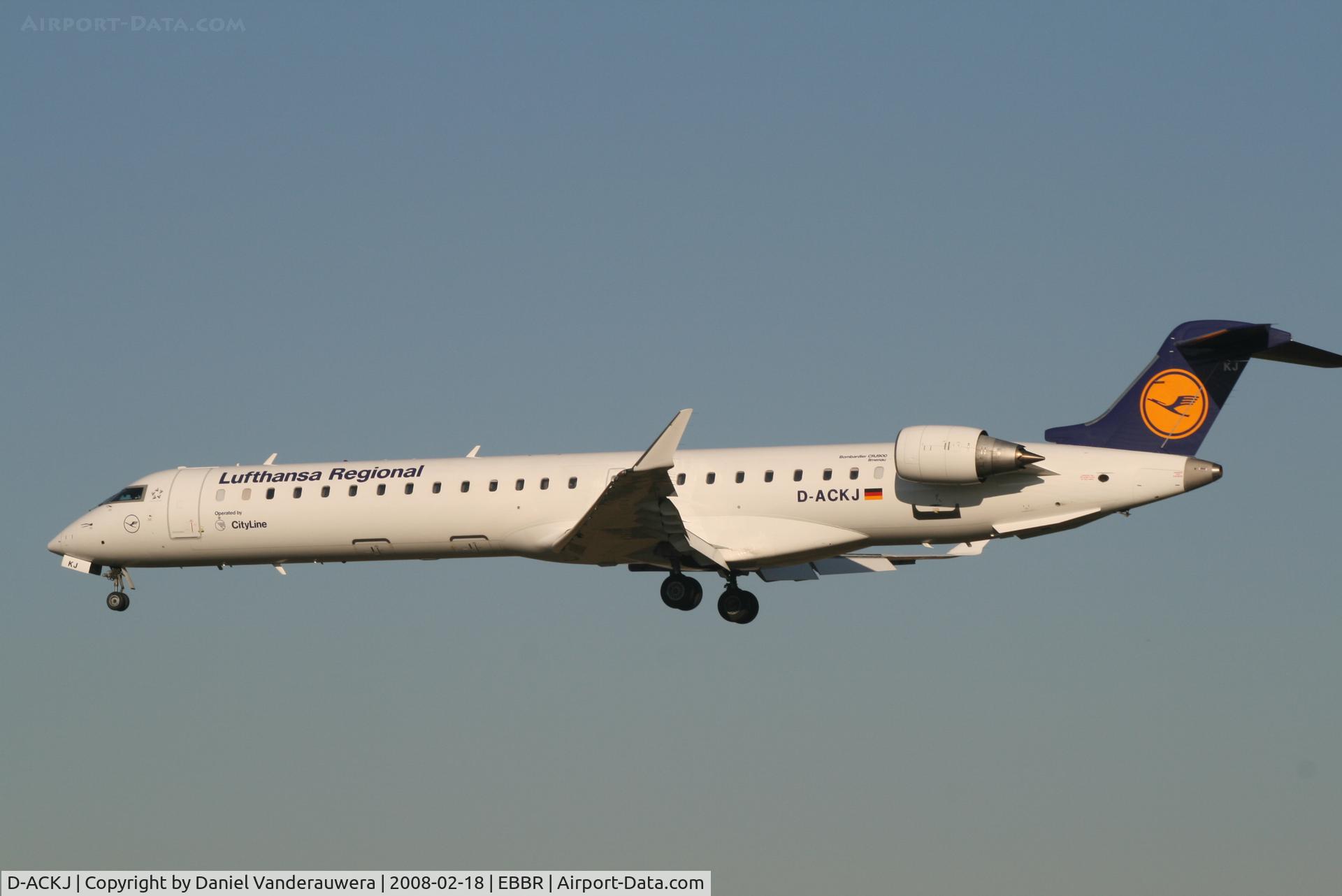 D-ACKJ, 2006 Bombardier CRJ-900LR (CL-600-2D24) C/N 15089, flight LH4602 is descending to rwy 25L