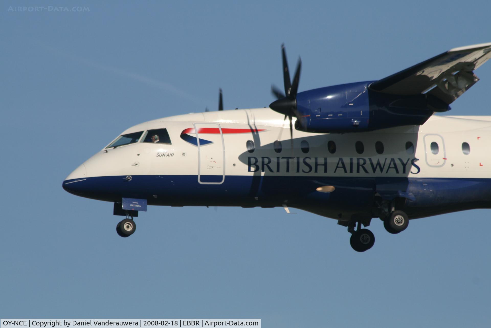 OY-NCE, 1999 Dornier 328-110 C/N 3106, descending to rwy 25L