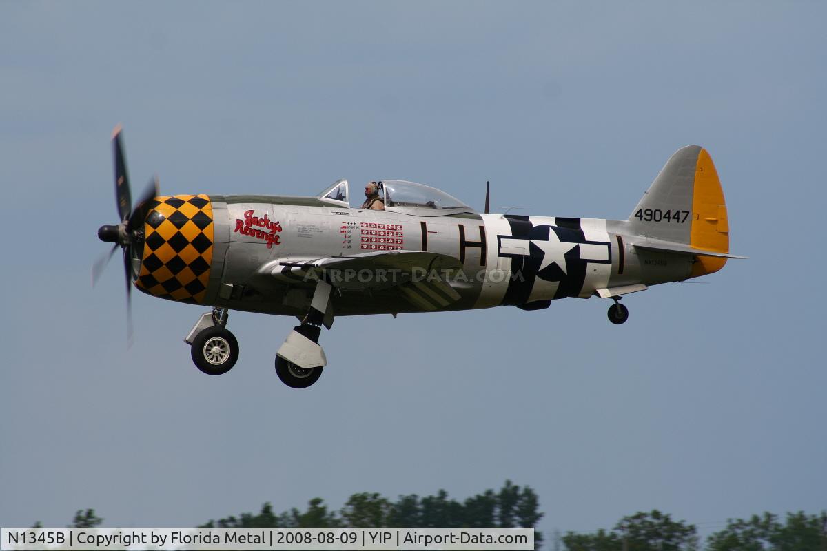 N1345B, 1945 Republic P-47D Thunderbolt C/N 399-55592, P-47D Jacky's Revenge
