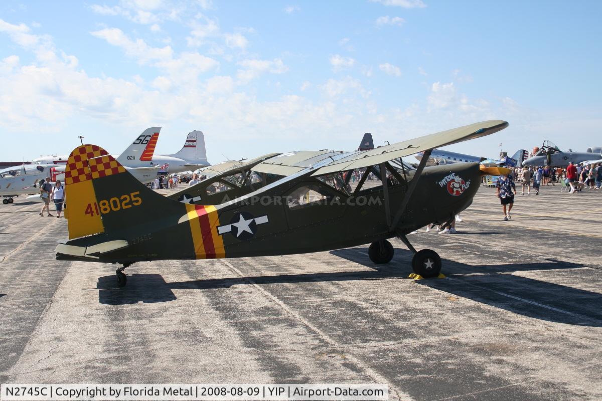 N2745C, Stinson L-5E Sentinel C/N 44-18025, Stinson L-5E