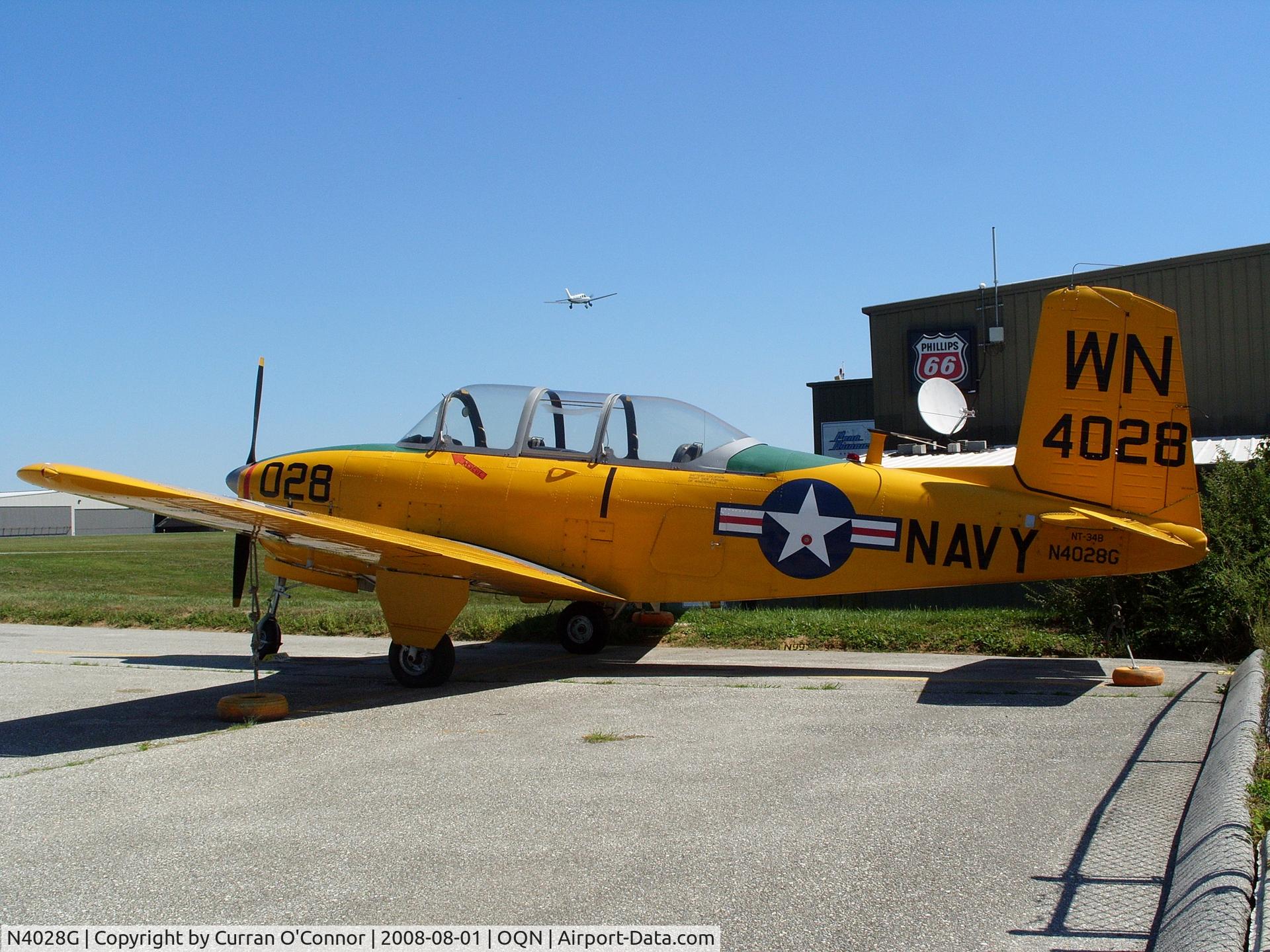 N4028G, 1955 Beech T-34A Mentor C/N BG-9, I saw this at the brandywine airport today