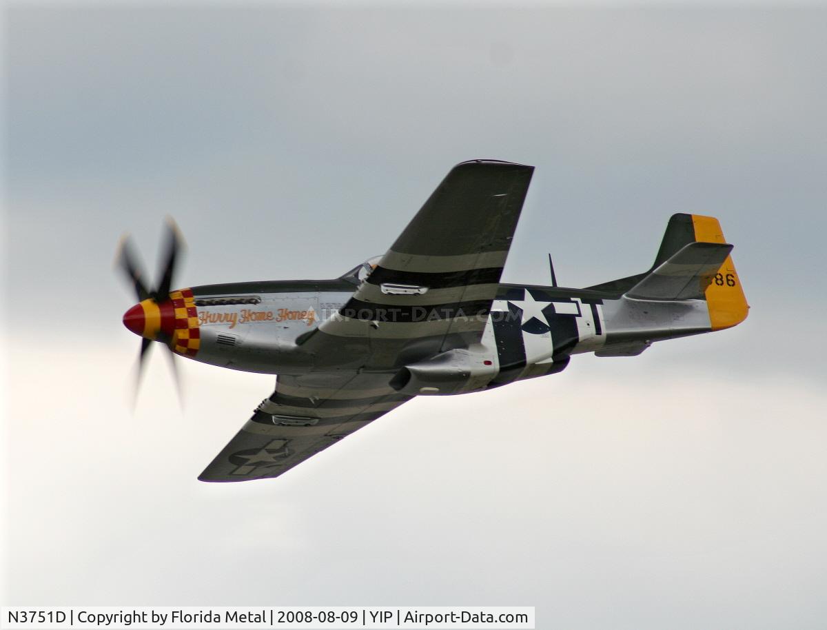 N3751D, 1944 North American P-51D Mustang C/N 122-39665, P-51D Hurry Home Honey