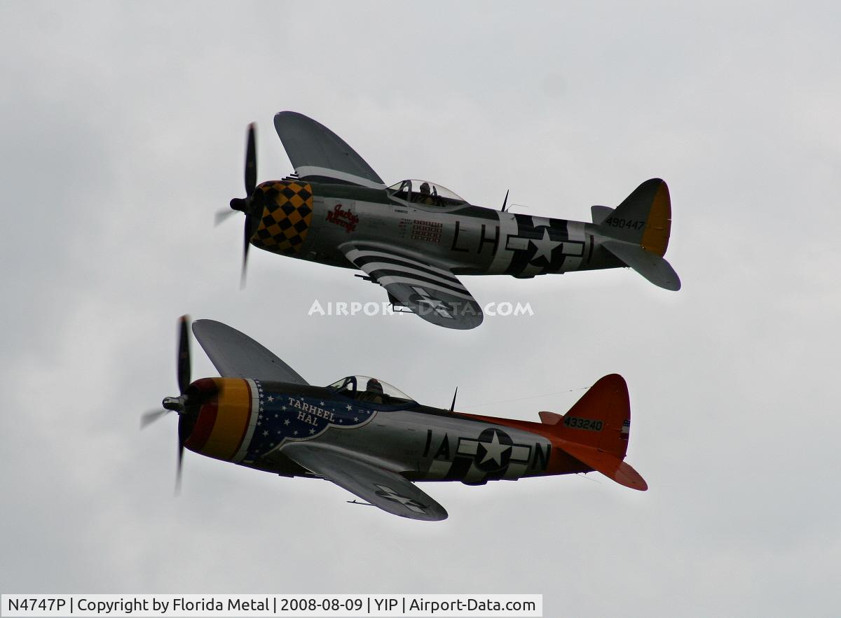 N4747P, 1945 Republic P-47D-40-RA Thunderbolt C/N 44-90368, P-47D Tarheel Hal