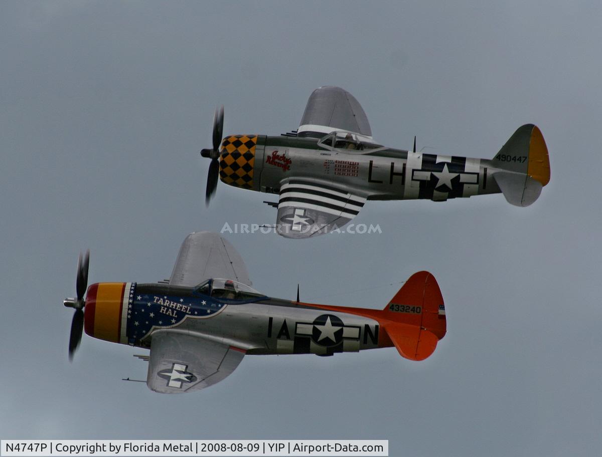 N4747P, 1945 Republic P-47D-40-RA Thunderbolt C/N 44-90368, P-47D Tarheel Hal