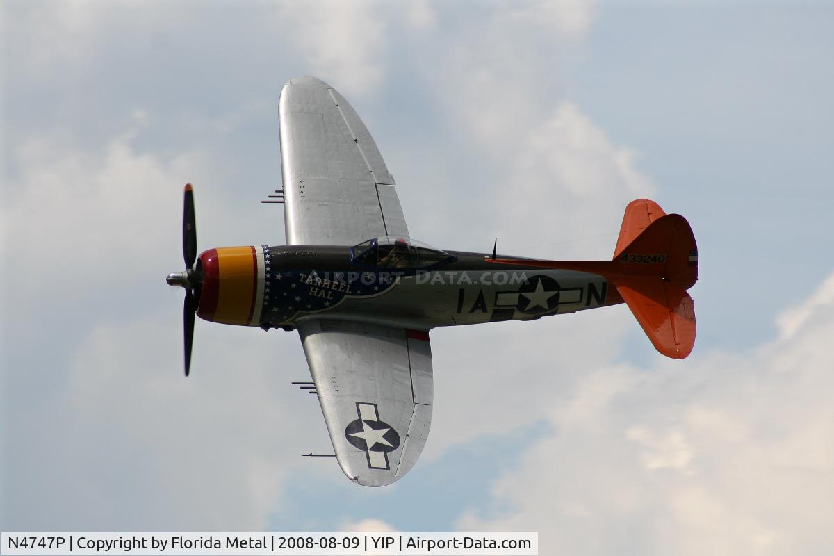 N4747P, 1945 Republic P-47D-40-RA Thunderbolt C/N 44-90368, P-47D Tarheel Hal
