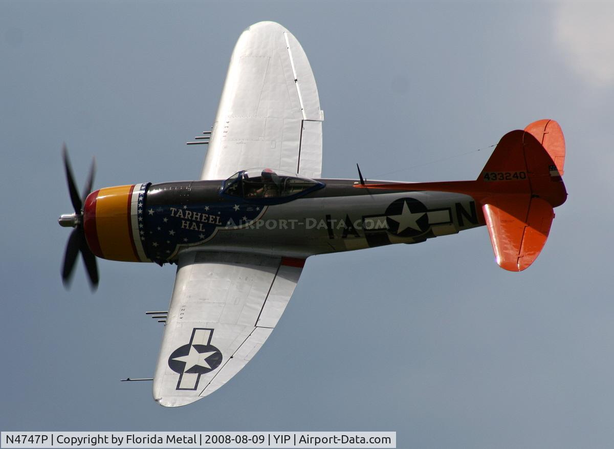 N4747P, 1945 Republic P-47D-40-RA Thunderbolt C/N 44-90368, P-47D Tarheel Hal