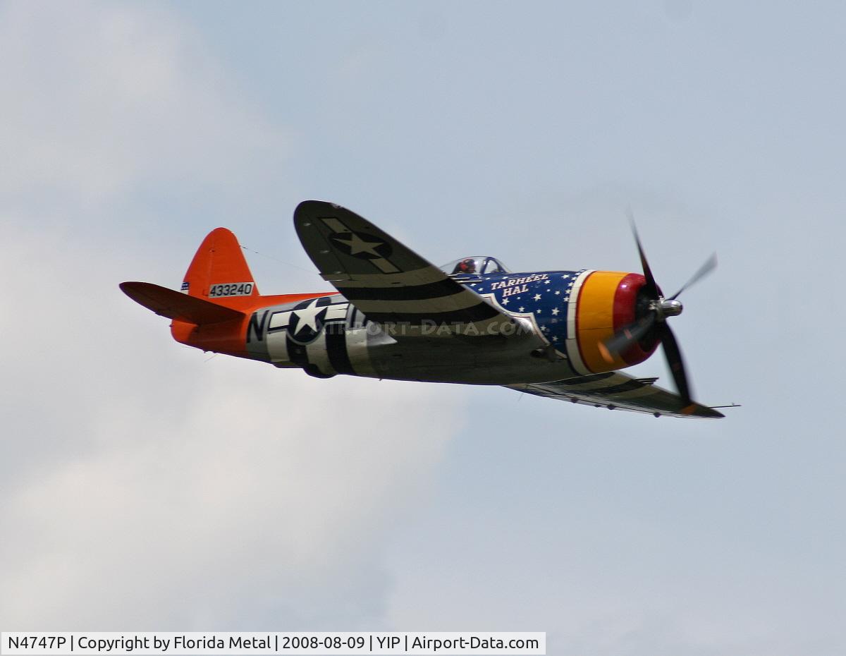 N4747P, 1945 Republic P-47D-40-RA Thunderbolt C/N 44-90368, P-47D Tarheel Hal