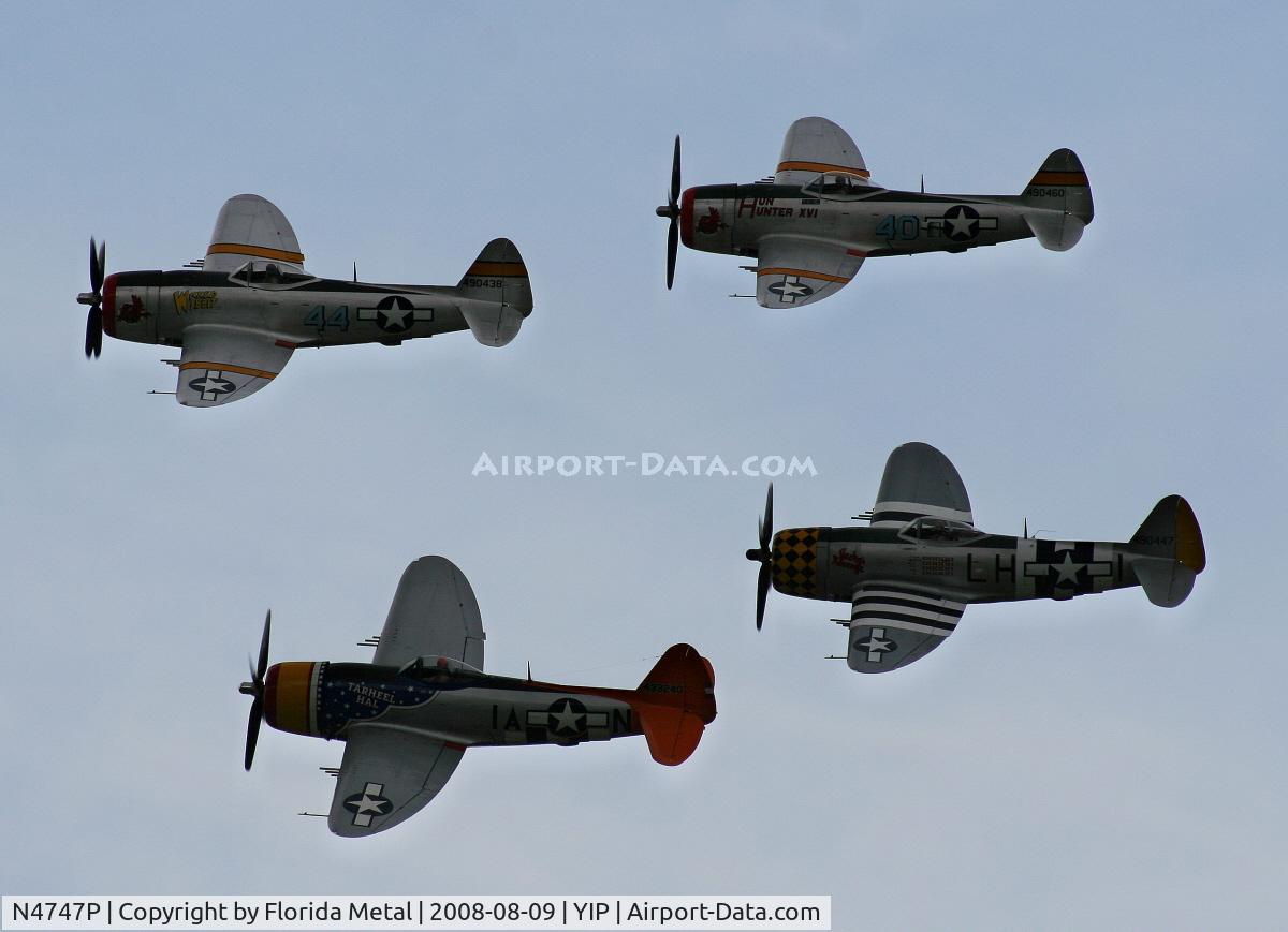 N4747P, 1945 Republic P-47D-40-RA Thunderbolt C/N 44-90368, P-47D Tarheel Hal
