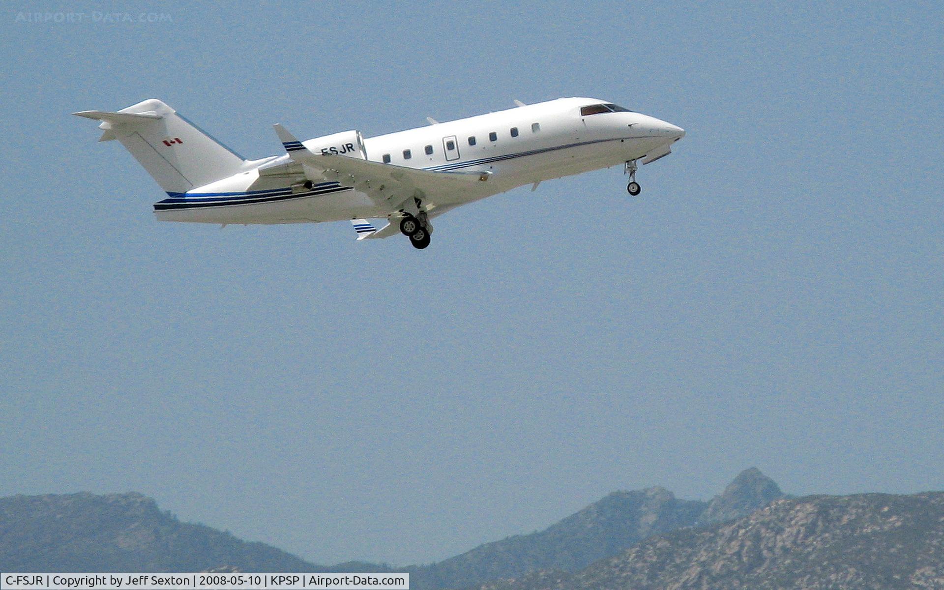 C-FSJR, 1999 Canadair Challenger 605 (CL-600-2B16) C/N 5413, Take-off from Palm Springs International